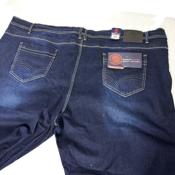 KAM Big and Tall Dark Blue Regular Comfort Fit Stretch Jeans Size 56 Waist NWT - Picture 4 of 10